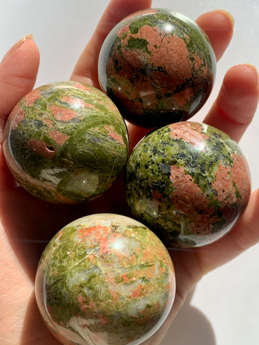 Unakite Spheres | Intuitively Chosen - Dragon Mama Crystals 