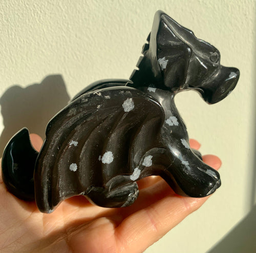 Snowflake Obsidian | ‘Volcanic’ Dragon - Dragon Mama Crystals 