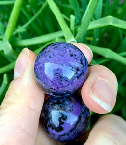 Rare Mini Charoite Spheres Russia - Dragon Mama Crystals 