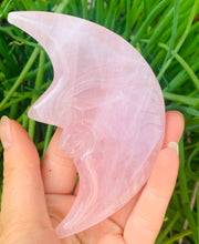 Load image into Gallery viewer, Rose Quartz Moon Face - Dragon Mama Crystals 