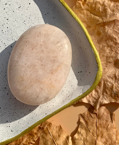 Morganite Peach With Rainbows Rare Palm Stone - Dragon Mama Crystals 