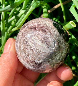 Rare Charoite Sphere Russia B Grade - Dragon Mama Crystals 
