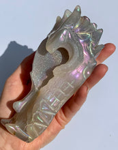 Load image into Gallery viewer, Serene Otherworldly Fae Rainbow | Aura Agate dragon - Dragon Mama Crystals 