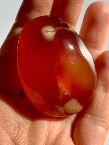 Carnelian Palmstones - Dragon Mama Crystals 