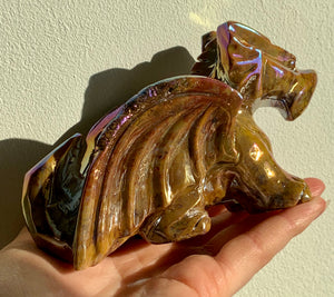 Aura Ocean Jasper | ‘Source Violet Ray’ Dragon - Dragon Mama Crystals 