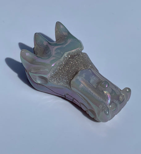 Rainbow Aura Agate Baby Dragon - Dragon Mama Crystals 